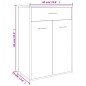 vidaXL Mueble zapatero de madera contrachapada color roble 60x35x84cm vidaXL Mueble zapatero de madera contrachapada color roble 60x35x84cm