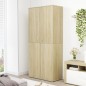 vidaXL Mueble zapatero madera contrachapada color roble 80x39x178 cm vidaXL Mueble zapatero madera contrachapada color roble 80x39x178 cm