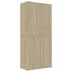 vidaXL Mueble zapatero madera contrachapada color roble 80x39x178 cm