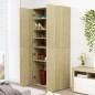 vidaXL Mueble zapatero madera contrachapada color roble 80x39x178 cm vidaXL Mueble zapatero madera contrachapada color roble 80x39x178 cm