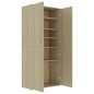 vidaXL Mueble zapatero madera contrachapada color roble 80x39x178 cm vidaXL Mueble zapatero madera contrachapada color roble 80x39x178 cm