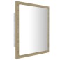 vidaXL Espejo de baño acrílico color roble Sonoma 40x8,5x37 cm vidaXL Espejo de baño acrílico color roble Sonoma 40x8,5x37 cm