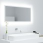 vidaXL Espejo de baño LED acrílico blanco 90x8,5x37 cm vidaXL Espejo de baño LED acrílico blanco 90x8,5x37 cm