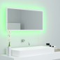 vidaXL Espejo de baño LED acrílico blanco 90x8,5x37 cm vidaXL Espejo de baño LED acrílico blanco 90x8,5x37 cm