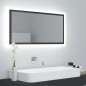 vidaXL Espejo de baño LED acrílico gris brillo 90x8,5x37 cm vidaXL Espejo de baño LED acrílico gris brillo 90x8,5x37 cm