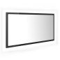 vidaXL Espejo de baño LED acrílico gris brillo 90x8,5x37 cm vidaXL Espejo de baño LED acrílico gris brillo 90x8,5x37 cm