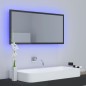 vidaXL Espejo de baño LED acrílico gris brillo 90x8,5x37 cm vidaXL Espejo de baño LED acrílico gris brillo 90x8,5x37 cm