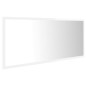 vidaXL Espejo de baño LED acrílico blanco brillo 100x8,5x37 cm