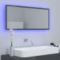 vidaXL Espejo de baño LED acrílico gris brillo 100x8,5x37 cm vidaXL Espejo de baño LED acrílico gris brillo 100x8,5x37 cm