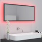 vidaXL Espejo de baño LED acrílico gris brillo 100x8,5x37 cm vidaXL Espejo de baño LED acrílico gris brillo 100x8,5x37 cm