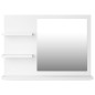 vidaXL Espejo de baño madera contrachapada blanco 60x10,5x45 cm vidaXL Espejo de baño madera contrachapada blanco 60x10,5x45 cm
