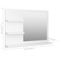 vidaXL Espejo de baño madera contrachapada blanco 60x10,5x45 cm vidaXL Espejo de baño madera contrachapada blanco 60x10,5x45 cm