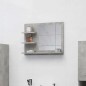 vidaXL Espejo de baño madera contrachapada gris hormigón 60x10,5x45 cm vidaXL Espejo de baño madera contrachapada gris hormigón 60x10,5x45 cm