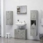 vidaXL Espejo de baño madera contrachapada gris hormigón 60x10,5x45 cm vidaXL Espejo de baño madera contrachapada gris hormigón 60x10,5x45 cm
