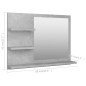 vidaXL Espejo de baño madera contrachapada gris hormigón 60x10,5x45 cm vidaXL Espejo de baño madera contrachapada gris hormigón 60x10,5x45 cm