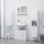 vidaXL Espejo de baño madera contrachapada blanco brillo 60x10,5x45 cm