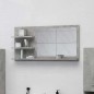 vidaXL Espejo de baño madera contrachapada gris hormigón 90x10,5x45 cm vidaXL Espejo de baño madera contrachapada gris hormigón 90x10,5x45 cm