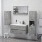 vidaXL Espejo de baño madera contrachapada gris hormigón 90x10,5x45 cm vidaXL Espejo de baño madera contrachapada gris hormigón 90x10,5x45 cm