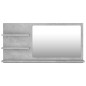 vidaXL Espejo de baño madera contrachapada gris hormigón 90x10,5x45 cm vidaXL Espejo de baño madera contrachapada gris hormigón 90x10,5x45 cm