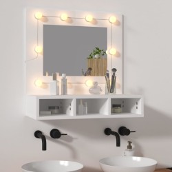 vidaXL Mueble con espejo y LED blanco 60x31,5x62 cm