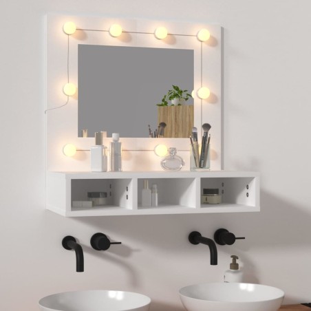 vidaXL Mueble con espejo y LED blanco 60x31,5x62 cm