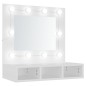 vidaXL Mueble con espejo y LED blanco 60x31,5x62 cm vidaXL Mueble con espejo y LED blanco 60x31,5x62 cm
