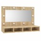 vidaXL Mueble con espejo y LED color roble Sonoma 90x31,5x62 cm vidaXL Mueble con espejo y LED color roble Sonoma 90x31,5x62 cm