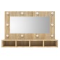 vidaXL Mueble con espejo y LED color roble Sonoma 90x31,5x62 cm vidaXL Mueble con espejo y LED color roble Sonoma 90x31,5x62 cm