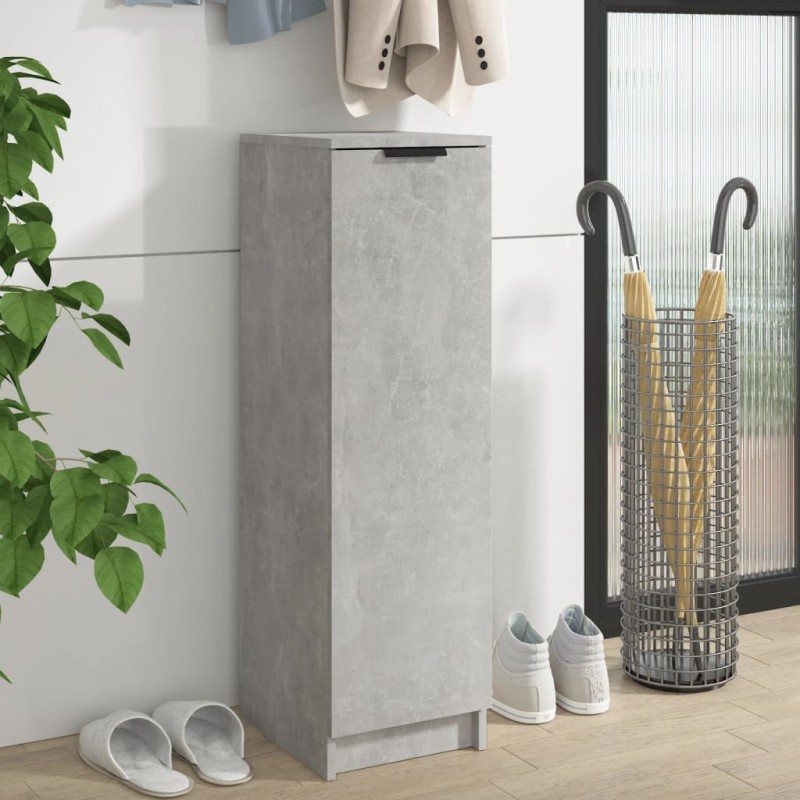 vidaXL Mueble zapatero madera contrachapada gris hormigón 30x35x100 cm vidaXL Mueble zapatero madera contrachapada gris hormigón 30x35x100 cm