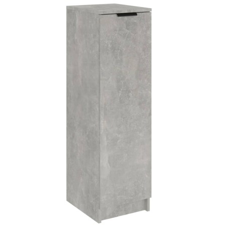 vidaXL Mueble zapatero madera contrachapada gris hormigón 30x35x100 cm