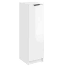 vidaXL Mueble zapatero madera contrachapada blanco brillo 30x35x100 cm