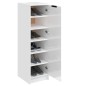 vidaXL Mueble zapatero madera contrachapada blanco brillo 30x35x100 cm vidaXL Mueble zapatero madera contrachapada blanco brillo 30x35x100 cm