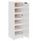 vidaXL Mueble zapatero madera contrachapada blanco brillo 30x35x100 cm vidaXL Mueble zapatero madera contrachapada blanco brillo 30x35x100 cm