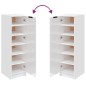 vidaXL Mueble zapatero madera contrachapada blanco brillo 30x35x100 cm vidaXL Mueble zapatero madera contrachapada blanco brillo 30x35x100 cm