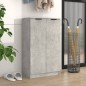 vidaXL Mueble zapatero madera contrachapada gris hormigón 59x35x100 cm