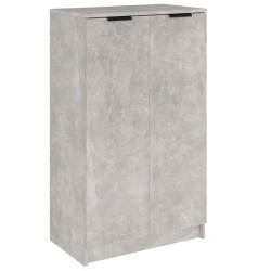 vidaXL Mueble zapatero madera contrachapada gris hormigón 59x35x100 cm