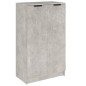 vidaXL Mueble zapatero madera contrachapada gris hormigón 59x35x100 cm