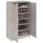vidaXL Mueble zapatero madera contrachapada gris hormigón 59x35x100 cm