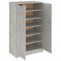 vidaXL Mueble zapatero madera contrachapada gris hormigón 59x35x100 cm