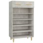 vidaXL Mueble zapatero madera contrachapada gris hormigón 60x35x105 cm vidaXL Mueble zapatero madera contrachapada gris hormigón 60x35x105 cm