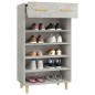 vidaXL Mueble zapatero madera contrachapada gris hormigón 60x35x105 cm vidaXL Mueble zapatero madera contrachapada gris hormigón 60x35x105 cm