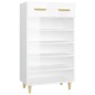vidaXL Mueble zapatero madera contrachapada blanco brillo 60x35x105 cm vidaXL Mueble zapatero madera contrachapada blanco brillo 60x35x105 cm