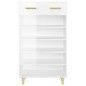 vidaXL Mueble zapatero madera contrachapada blanco brillo 60x35x105 cm vidaXL Mueble zapatero madera contrachapada blanco brillo 60x35x105 cm