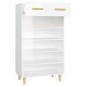 vidaXL Mueble zapatero madera contrachapada blanco brillo 60x35x105 cm vidaXL Mueble zapatero madera contrachapada blanco brillo 60x35x105 cm