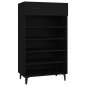 vidaXL Mueble zapatero de madera contrachapada negro 60x35x105 cm vidaXL Mueble zapatero de madera contrachapada negro 60x35x105 cm