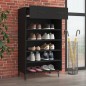 vidaXL Mueble zapatero de madera contrachapada negro 60x35x105 cm vidaXL Mueble zapatero de madera contrachapada negro 60x35x105 cm