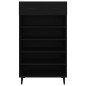 vidaXL Mueble zapatero de madera contrachapada negro 60x35x105 cm vidaXL Mueble zapatero de madera contrachapada negro 60x35x105 cm