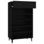 vidaXL Mueble zapatero de madera contrachapada negro 60x35x105 cm vidaXL Mueble zapatero de madera contrachapada negro 60x35x105 cm