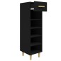 vidaXL Mueble zapatero de madera contrachapada negro 30x35x105 cm vidaXL Mueble zapatero de madera contrachapada negro 30x35x105 cm