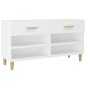 vidaXL Mueble zapatero de madera contrachapada blanco 102x35x55 cm vidaXL Mueble zapatero de madera contrachapada blanco 102x35x55 cm